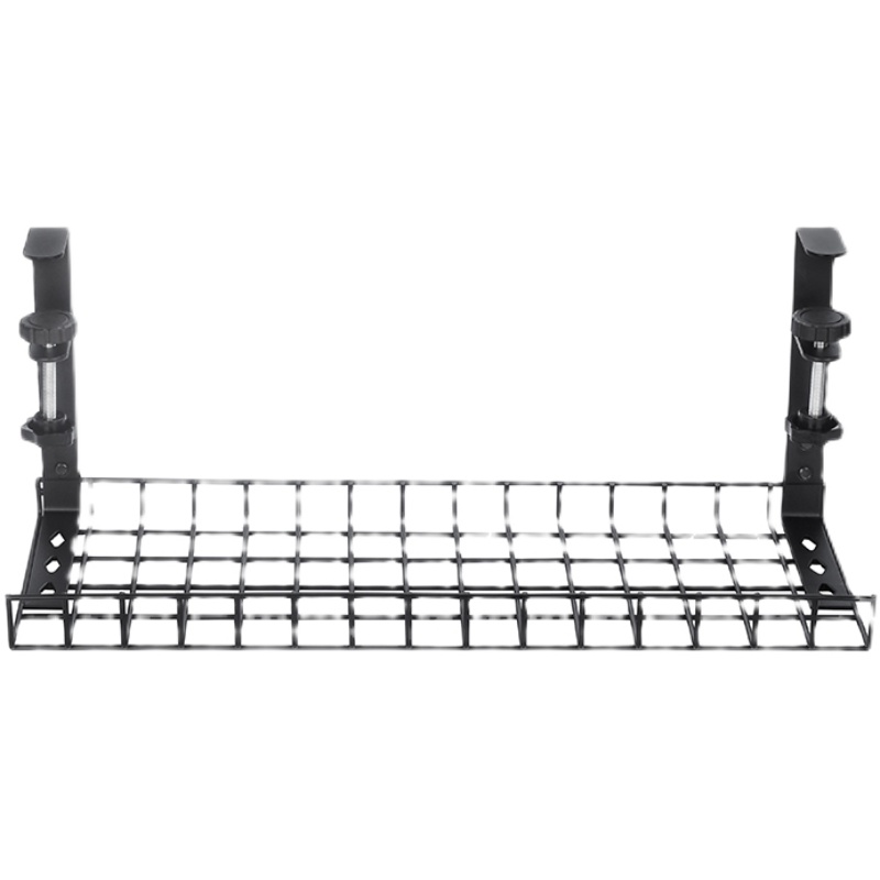 免打孔桌下置物架电线收纳槽办公桌底收纳架电线插排整理理线神器