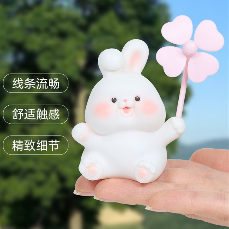 嘟嘟乐园小猪电动车装饰摆件自行单车摩托车配件后视镜风车装饰品