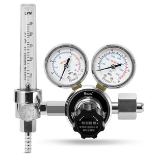 铂唯双表气体流量计减压阀大学实验室压力表YQB 731LS全铜高精密