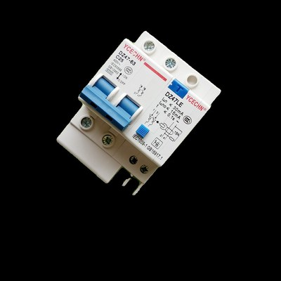 家用漏电保护器2P 25A空开带漏保双线 C25空气开关电闸保护DZ47LE