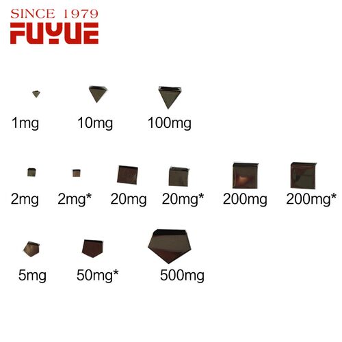 富月E2正品不锈钢标准天平校准砝码单只1mg-500mg电子秤实验室称