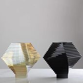 水晶花玄关客厅水晶摆件电镀工艺旋转创意玻璃花卧室客厅装 饰