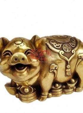 纯铜猪摆件工艺品大号招财猪 家居装饰品客厅摆设礼品铜猪