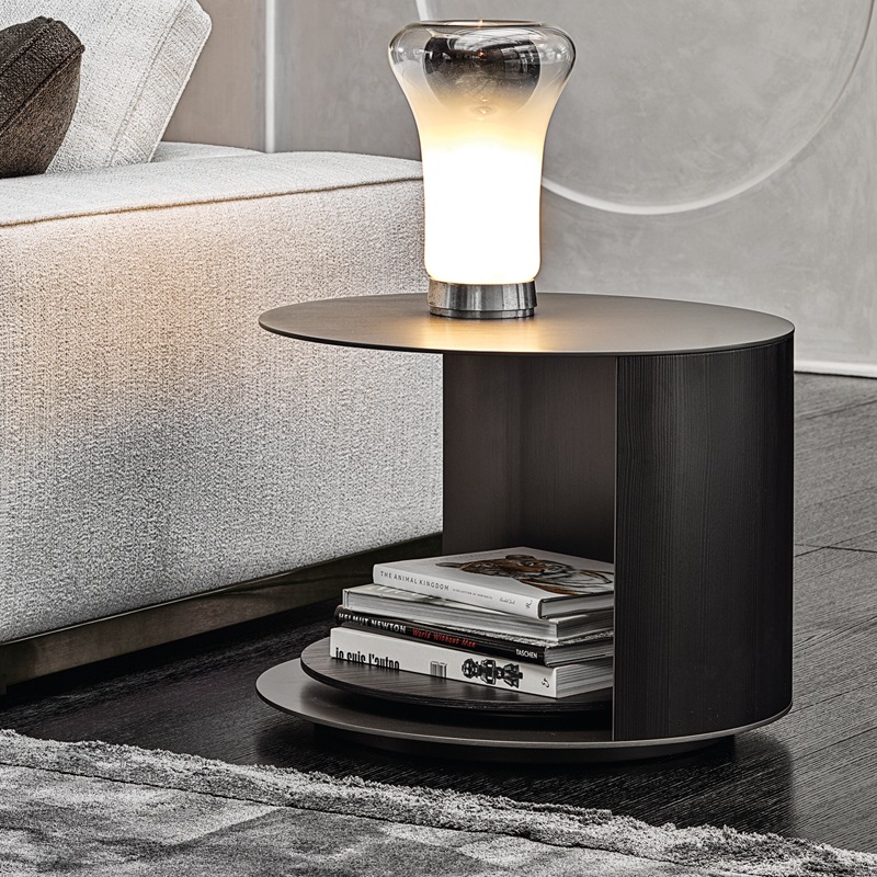 意式极简边几轻奢不锈钢黑钛拉丝沙发角几港式样板房别墅小茶桌