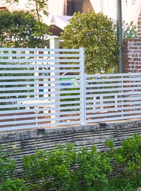 铝合金白色加高围栏庭院阳台围墙定制护栏楼顶围挡花池鱼池栅栏