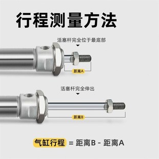 CA小型气动 150 100 40X25 不锈钢迷你气缸MA16