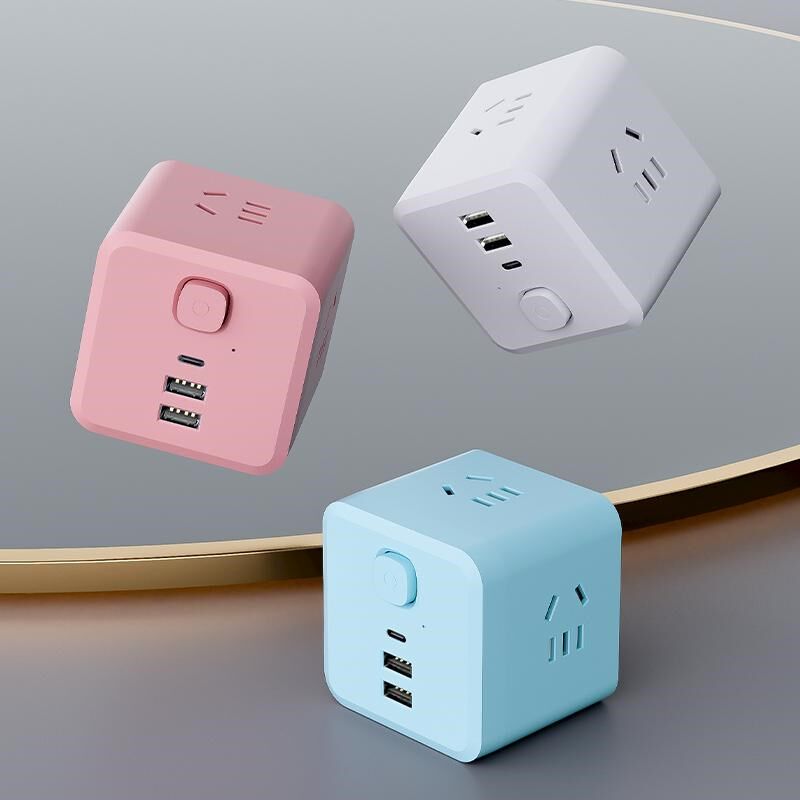 多功能插座转换器一转多孔位家用无线扩展插头分插器小型USB插排