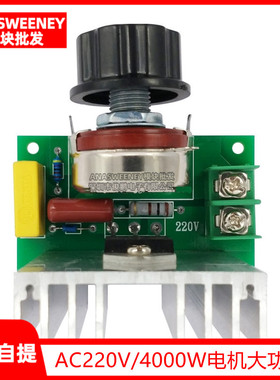新品AC220V/4000W电机电炉风机大功率 调光 调温 调压开关调速器