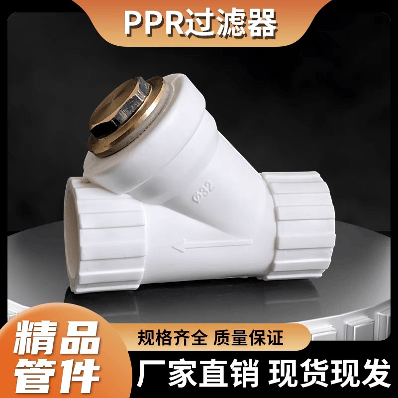 PPR全塑活接铜Y型过滤器活接头20 4分25 6分水管管材管件配件