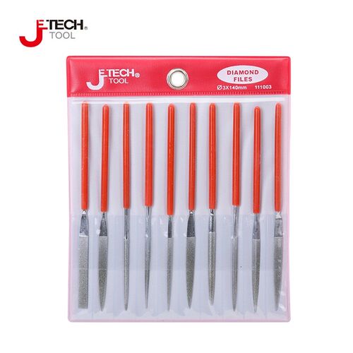 捷科JETECH金刚石锉套装3*140/4*160/5*180*10件套DF-10A/10B/10C