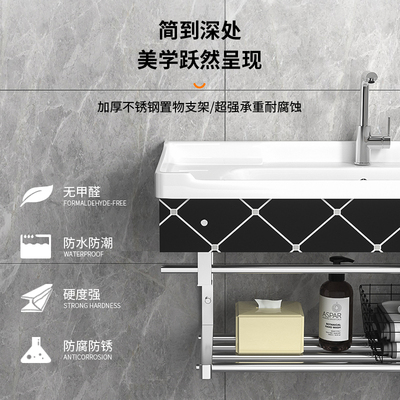 陶瓷盆组合卫生间洗漱台小户型不锈钢支架洗手面盆池洗脸盆浴室柜