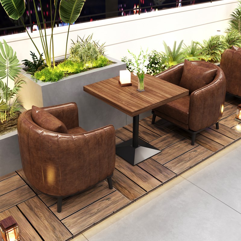 酒吧音乐餐吧实木桌椅卡座沙发清吧工业风烧N烤店咖啡厅小酒馆沙