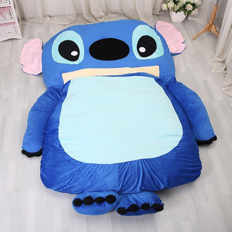 史迪奇卡通可爱懒人榻榻米床垫加厚可折叠龙猫懒人床卧室双人地铺