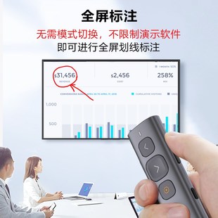 诺为N95s ppt翻页笔数字激光遥控聚光放大教师用多功能适用希沃鸿