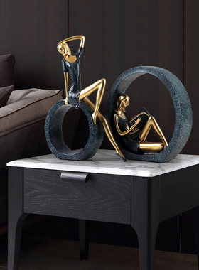 读书少女创意电视柜摆件小饰品现代简约家居客厅卧室房间桌面摆设