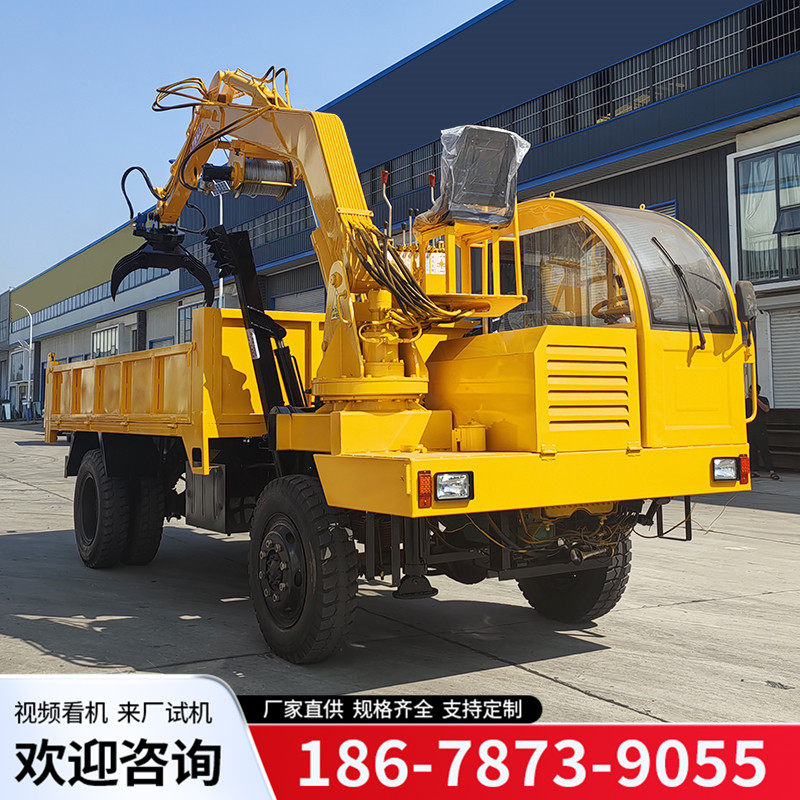 四不像随车抓农用车园林抓木机B抓树抓甘蔗毛竹抓草机自卸运输车