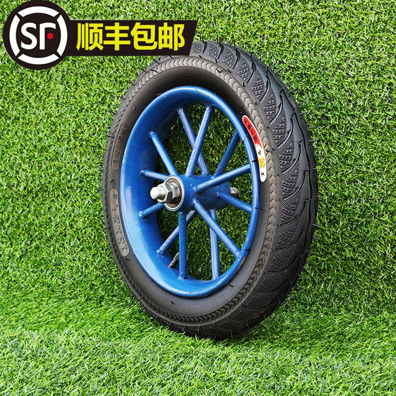 13寸2 1/2小拉车独轮手推车橡胶充气轮胎轱辘脚轮尼W龙货仓老虎车