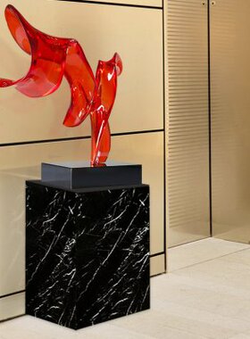 现代酒店大厅树脂摆件过道玄关售楼处样板房餐厅会所软装饰品雕塑