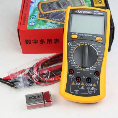 原装胜利VC890D 3 1/2位 数字万用表 带蜂鸣背光 2000UF电容
