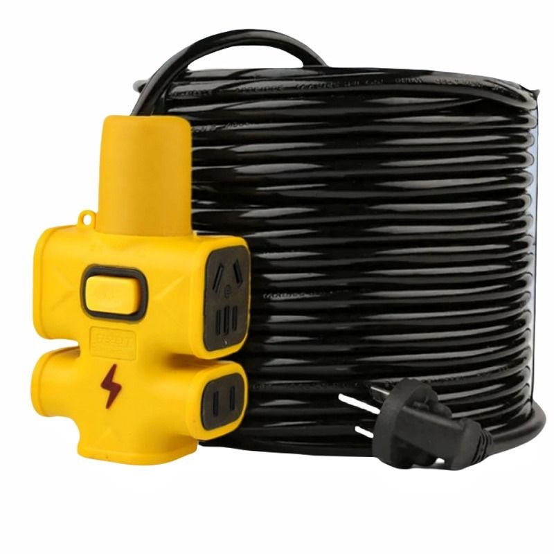 户外电动车充电线二轮/三轮车延长线拖线板10/16A地拖电源插座铜