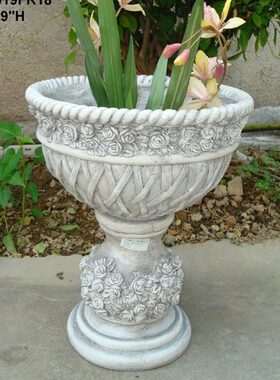 欧式礼品雕塑摆设工艺实用家居摆件时尚创意装饰品玫瑰花花盆花器