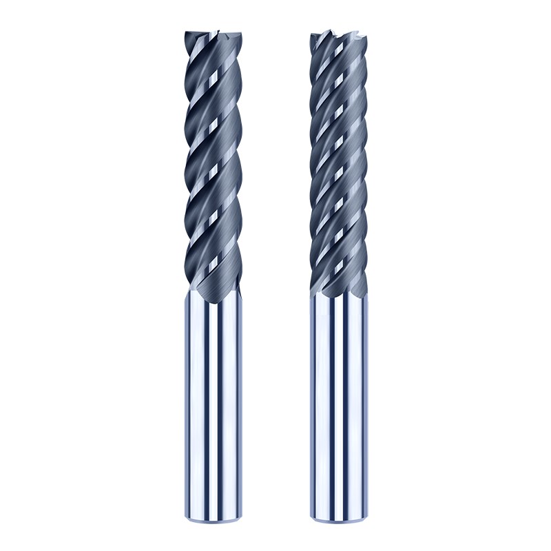 65度钨钢模架铣刀加长刃4刃6刃立铣刀模框倒锥硬质合金10 12 16