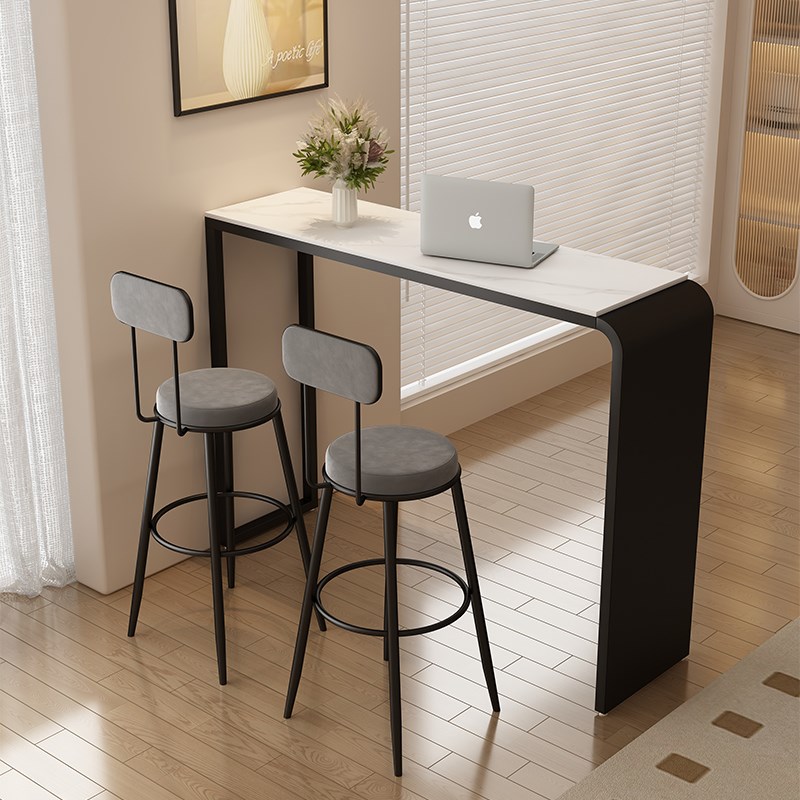 吧台桌家用简约岩j板高脚桌长条桌客厅沙发阳台隔断迷你休闲小吧