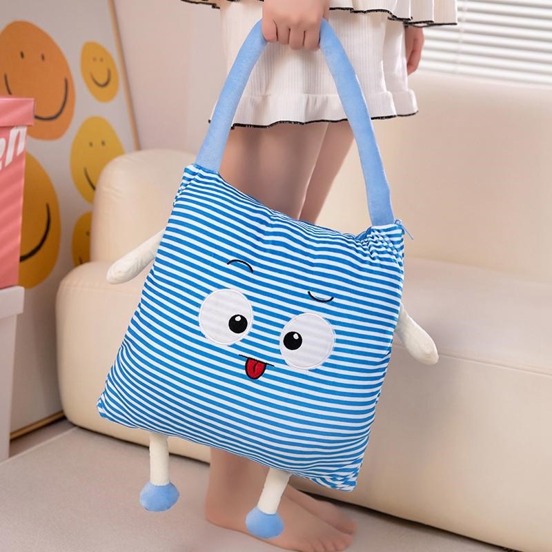 多巴胺手拎抱枕被子两用办公室午睡枕头二合一车载靠垫被学生宿舍