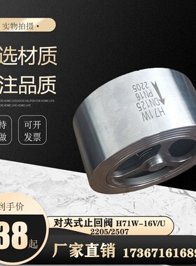 2205止回阀 2507对夹式止回阀 H71W-16V 双相钢 单向阀H74W-16U