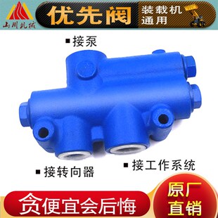 装载机小铲车优先阀 液压优先阀溢流阀方向机分流阀铲车优先阀