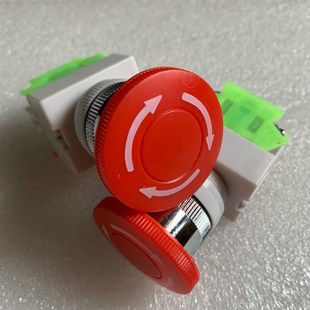 22MM 11ZS Y090旋转开启 LAY37 蘑菇头带自锁紧急急停按钮开关PBC