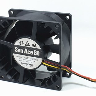 三洋 DC12V 服务器风扇 9G0812FG1D031 1.1A 8038 原装