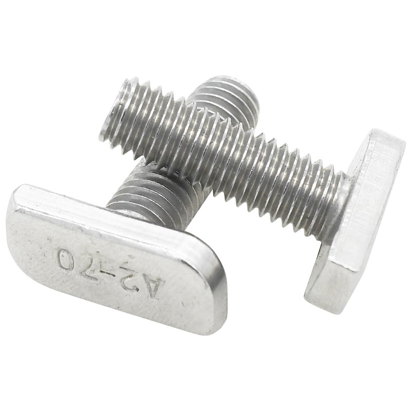 CZ五金304不锈钢不带齿铝型材光伏曹用螺栓方头螺丝T型螺栓23型M8