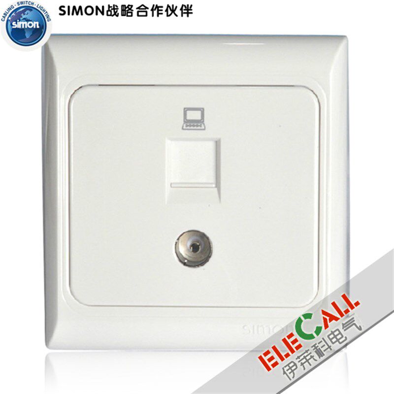 西蒙开关欧典61系列 电视加信息插座 J60492S