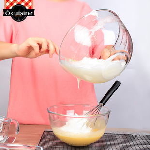 厨房带盖发面盆家用大号玻璃和面盆D钢化玻璃打蛋盆耐热揉面烘焙