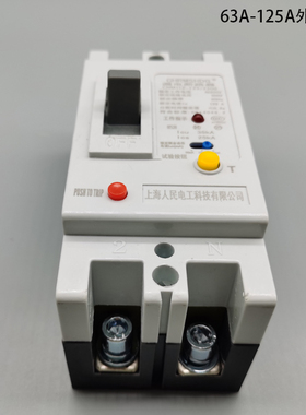 2P大功率漏电保护器100A125A250GA单相塑壳漏电断路器开关带指示