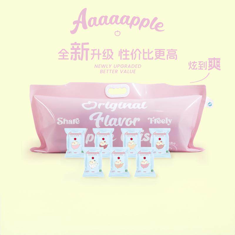 Aaaaapple酥脆爽甜原味苹果脆片休闲零食家庭装360g大包装