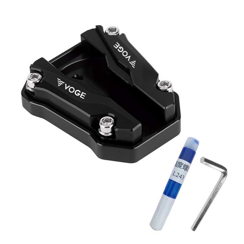 适用无极复古摩托车l500AC改装边撑加大底座防滑边撑垫 侧脚架加