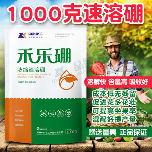 速溶硼肥叶面肥水溶流体硼粉剂微量元素蔬菜瓜果大田水稻果树坐果