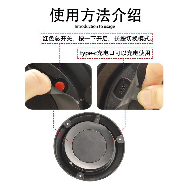 新款太阳能车顶警示爆闪灯LED高亮强磁吸顶大货车夜间安全闪光灯