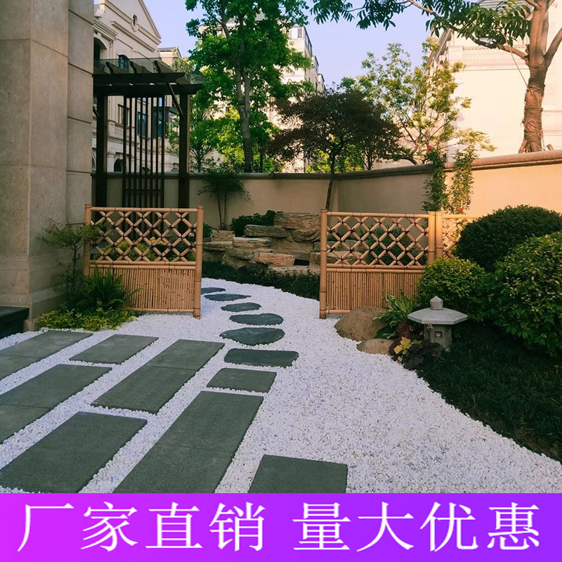 米石白石子庭院枯山水造景白色洗铺路鹅卵石园林景观白石头水洗石