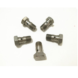 304不锈钢空心螺丝煞车油管过油螺栓卡钳油管回油螺丝铰接螺丝M10