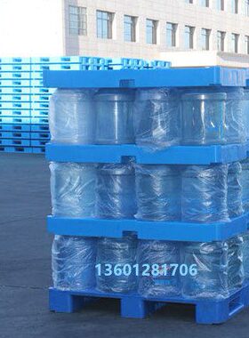 水厂水店塑料桶装水专用托盘码垛物流运输塑料隔板叉车板货架托盘