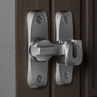 插销门栓推拉门锁扣门锁免打孔简易卫生间移门卡扣90度防盗谷仓闩