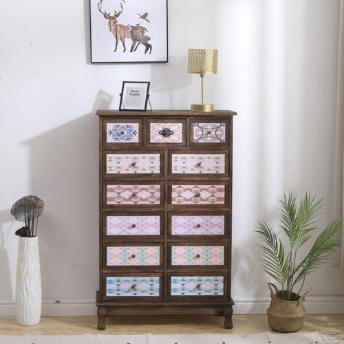 美式乡村七斗柜实木五斗柜储物柜六斗橱柜抽屉式收纳卧室床头柜子