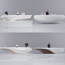 定做创意玻璃钢异型前台酒店商场酒吧美容院办公接待服务收银台