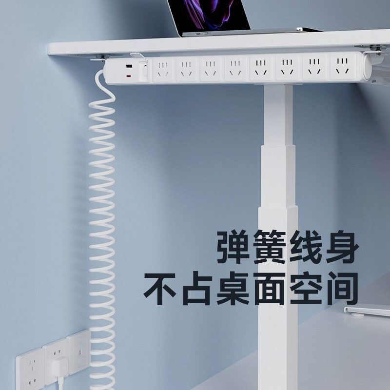 德木家用PDU插排接线板多孔大功率机柜排插电竞桌面usb多功能插座