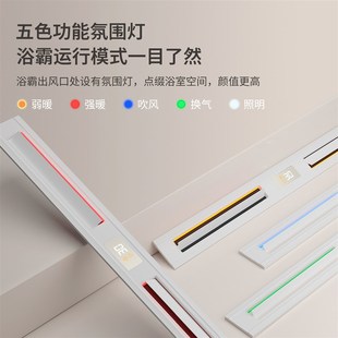 奔腾蜂窝大板石膏吊顶线型线性双摆页浴霸智能吊顶风暖机免检修口