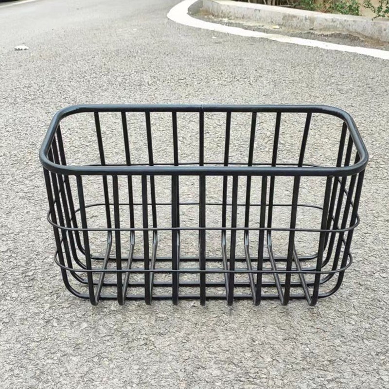 无盖铁质加粗空心管车筐车篓子车B篮箩筐电动车自行车后置储物箱