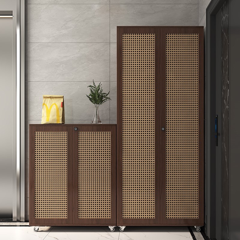 可移动鞋柜带锁带轮子家用门口楼道外一梯一户电梯走廊储物柜防盗